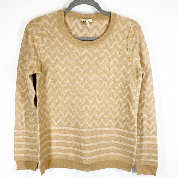Joie Hideaki Metallic Chevron Zigzag Sweater - Picture 2 of 9